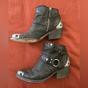 Nine West X Pamela Love western booties